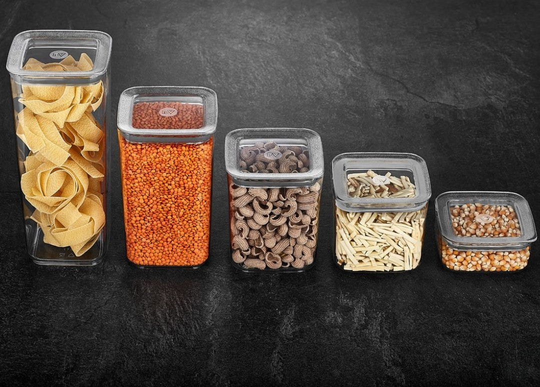 Sude Vakuum Vorratsbehälter | 5er Set | 250 ml / 700 ml / 900 ml / 1200 ml / 1700 ml