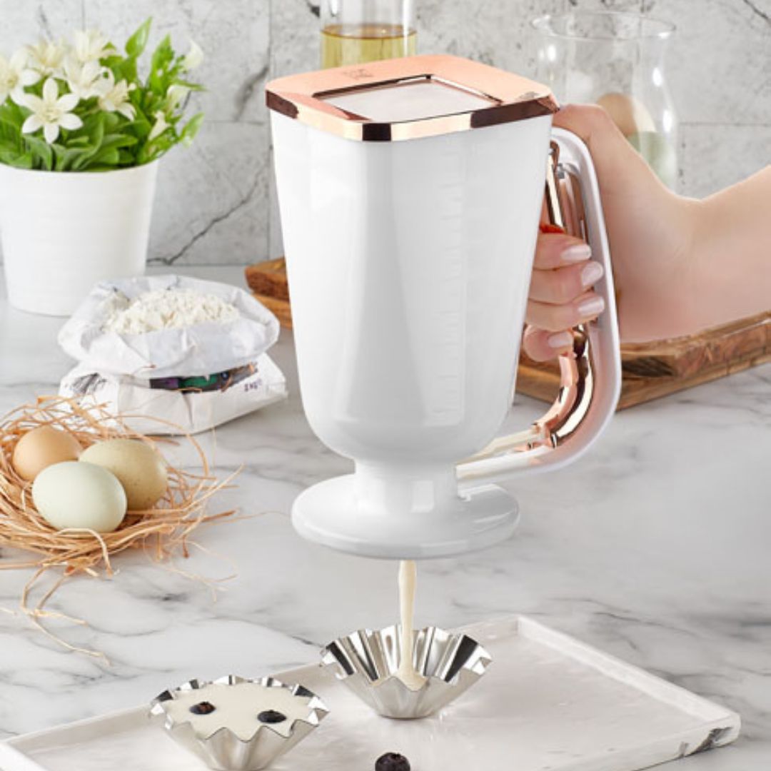 Teigspender Pancake | Weiß / Kupfer