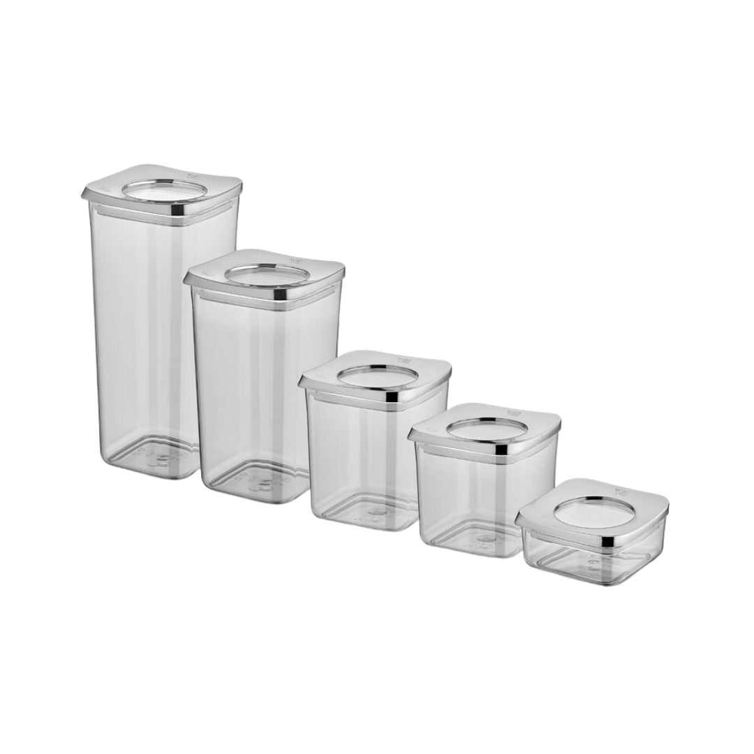 Vakuum Vorratsbehälter | 5er Set | Rosé | Grau | Weiß