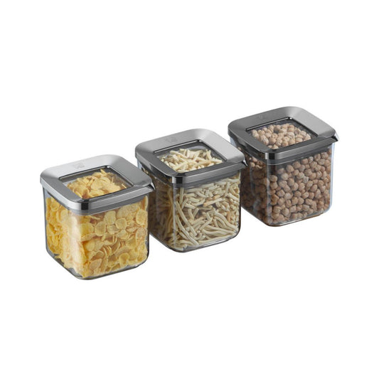 Vorratsbehälter | 3er Set | 700 ml | 1000 ml | 1200 ml | 1700 ml | Grau
